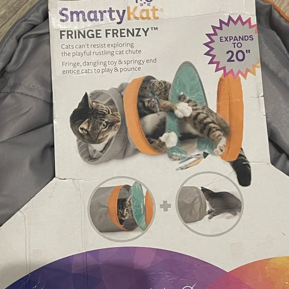 Lot of Cat Toys ALL NEW!! Incl Smarty Cat Fringe Frenzy, 2 CatNip Fish, Burrito!